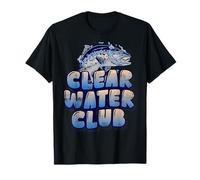 Clear Water Club - No Small Talks Today Fishing Motto Design T-Shirt