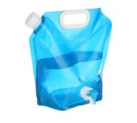 Clear Water Storage Bag - Foldable Water Tank, Portable Container | Water Container with Ergonomic Handle for Camping, Trekking, Survival, BBQ, Festivals and Nature Trips, Blue, S, Refer to