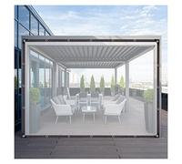 Clear Waterproof Pergola Side Panels Thick Foldable Gazebo Curtains Indoor/Outdoor Use Customizable Size (4x3.5m) Ideal for Privacy and Weather Protection