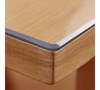 Clear Waterproof Pvc Table Protector Rectangular Non-shrink 3mm Soft Glass Table Cover 65° Bevel Edge Heat Resistant Dining Tablecloth 40x80cm/16x31in