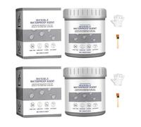 Clear Waterproof Sealant - An easy DIY solution for preventing leaks in bathrooms, pipes, and tiles. Includes brush and gloves, net weight 300g.