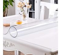 Clear Waterproof Tablecloth Wipeable Oil-Proof PVC Table Protector Cover for Dining FurnitureTable Mat (Size: 90x180cm/35.43x70.86in)