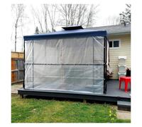 Clear Waterproof Tarp HeavyDuty Transparent Tarpaulin for Outdoor Gazebo Porch Balcony Window Cover (2x7m/6.56x22.96ft) UVResistant Weatherproof