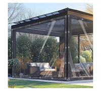 Clear Waterproof Tarp with Eyelets - Heavy Duty Transparent Tarpaulin for Patio, Pergola, Porch, Gazebo, and Outdoor Partition (2x7m/6.56x22.96ft)