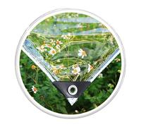 Clear Waterproof Tarp with Grommets,Pvc Soft Glass Tarpaulin,1m,1.2m,1.5m,1.6m,1.8m,2m,2.2m,2.5m,3m,Weatherproof Plastic Waterproof Tarpaulin,For Home,Garden,Roof,Balcony,WxH-0.8x1.5m/2.6x4.9ft