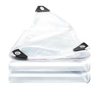 Clear Waterproof Tarpaulin 180 x 390 cm Waterproof, Weatherproof, Frost-Resistant, UV Protection, Reinforced Eyelets Tarpaulin, Regular for Outdoor Camping, A