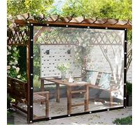 Clear Waterproof Tarpaulin 500x100CM (16.4x3.3FT) Weatherproof & Windproof Outdoor Canopy Side Panels for Gazebo Balcony & Tent Covering
