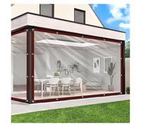 Clear Waterproof Tarpaulin SheetHeavy Duty Dustproof Rainproof Cover for Patio rgola Porch GazeboPartition Curtain 3x6m (9.84x19.68ft)