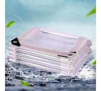 Clear Waterproof Tarpaulin with Grommets, 0.30mm Heavy Duty Pvc Clear Tarp 2x2m 3x3m 3x5m Transparent Tarpaulin Tear-Resistant for Patio Outdoor Home Garden(1.4x3m)
