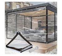 Clear Waterproof Tarpaulin2x7m (6.56x22.96ft) Outdoor Gazebo Cover for Balcony Porch Window Furniture & GreenhouseHeavyDuty Transparent Tarp by