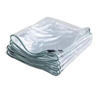 Clear Waterproof Tarps with Grommets, Durable and Transparent for Outdoor Protection, Ideal for Patios and Greenhouses
