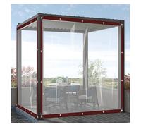 Clear Waterproof TarpsTransparent Tarp for Plants Patios rgolas Porches Greenhouses 2x7m (6.56x22.96ft) Heavy Duty Cover Sheet