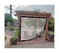 Clear Waterproof TarpVinyl Curtain with Eyelets for Outdoor Use Perfect for Garden Porch Pergola2x7m (6.56x22.96ft) Transparent Tarpaulin