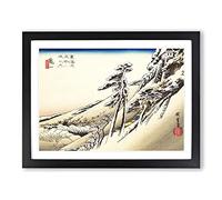 Clear Weather After Snow By Utagawa Hiroshige Asian Japanese Framed Print | A4 Black Framed Wall Art | Ready to Hang | Asian Landscape Picture | Living Room Bedroom Lounge Office