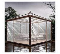 Clear WeatherResistant Tarp for rgola & Gazebo Outdoor Transparent Side Curtains 2x7m (6.56x22.96ft) Greenhouse & Garden Plant Covers