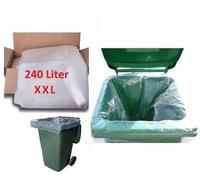 Clear Wheelie Bin Liners Strong Heavy Duty Rubbish Sack Big Refuse Bin Bags (30)