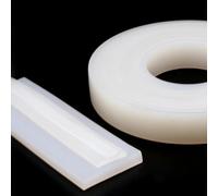 Clear White Silicone Rubber Sealing Strip Non-Slip Buffer Sealing Gasket Heat Resistant Length 3meters, Width 20mm 25mm 30mm 35mm 40mm 50mm(5mmx35mmx3m)