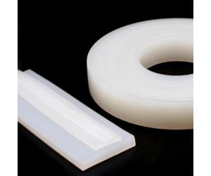 Clear White Silicone Rubber Sealing Strip Non-Slip Buffer Sealing Gasket Heat Resistant Length 3meters, Width 20mm 25mm 30mm 35mm 40mm 50mm(5mmx50mmx3m)