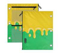 Clear Window 3 Ringing Binder Drip Style Street Graffiti Yellow Green