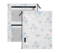 Clear Window 3 Ringing binder pencil pouching Merry Christmas Cartoon White