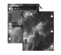 Clear Window 3 Ringing Binder Pocket Fog Black Mystery