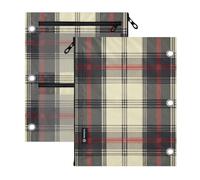 Clear Window 3 Ringing Pencil case Scotland Buffalo Plaid