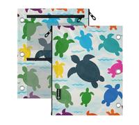 Clear Window 3 Ringing pencil pouching Beige Cartoon Turtle Silhouette