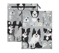 Clear Window 3 Ringing pencil pouching Cartoon Cute Border Collie Dog