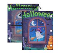 Clear Window Binder Pouches 3 Ringing The White Ghosts of Halloween