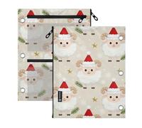 Clear Window binder pouches 3 Ringing with zipper Merry Christmas Sheep