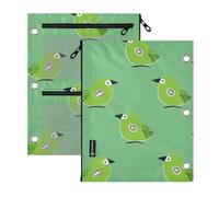 Clear Window binders 3 Ringing Oliver Jeffers Style Kiwi Jade Bird Design