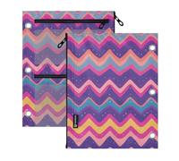 Clear Window inch Binders 3 Ringing Zigzag Dots Colorful
