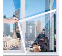 Clear Window Insulation Film Kit - Adhesive Hook & Loop Strips - Thermal Heat Blocker for Winter - Energy Saving Window Cover (White Border 110x150cm)