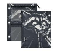 Clear Window Pencil case 3 Ringing Funny Silhouette Wolf Laughing