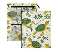 Clear Window pencil pouching for 3 Ringing binder Cartoon Cute Turtle