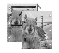 Clear Window Zipper Pencil Pouches 3 Ringing Binder The Golden Gate