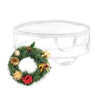 Clear Wreath Storage - Garland Wreath Container, Artificial Wreath Storage Holder | Christmas Wreath and Garland Bag, Tear-resistant Transparent Christmas Wreath Storage Bags for Christmas, White Edge