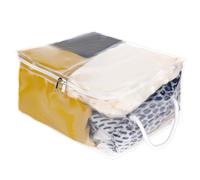 Clear Zippered Storage Bags, Clothes Boxes Plastic Under Bed Storage, PVC Sweater and Blanket Organizers With Zipper, Clear Plastic Bags for Clothes and Bedding