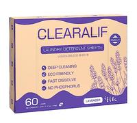 CLEARALIF Laundry Detergent Sheets, Up to 60 Loads, Fresh Lavender, liquidless, Eco-Friendly, Zero Waste, Save Space, Travel Laundry Strips for HE Machine