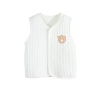 Clearance 12-18 Months Toddler Kids Gilet Baby Girls Boys Vest Button Down Outerwear Sleeveless Jacket V Neck Tops Winter Fall Waistcoat Lightweight Warm Fleece Waistcoats Jacket #04_White