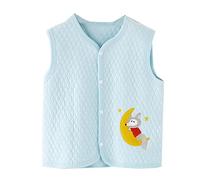 Clearance 3-6 Months Toddler Kids Gilet Baby Girls Boys Vest Button Down Outerwear Sleeveless Jacket V Neck Tops Winter Fall Waistcoat Lightweight Warm Fleece Waistcoats Jacket #0A_Blue