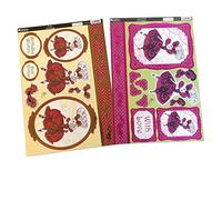Clearance A4 Kanban Foiled Die-Cut Toppers (Ruby Decoupage & Garnet Girl)
