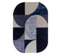 Clearance - Asiatic Contemporary Design Matrix Oval 74 Indigo Rug - FSS16255