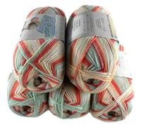 Clearance Baby & Adult DK/Aran/Chunky Yarn/Crochet/Knitting Various Sized Packs (Orange/Mint/Cream/Peach Mix 5x100g)