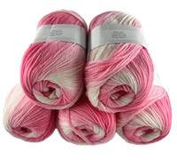 Clearance Baby & Adult DK/Aran/Chunky Yarn/Crochet/Knitting Various Sized Packs (Pink/White Mix 5x100g)