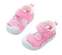 CLEARANCE Baby Sandals for 9-12 Months Infant Toddler Boy Closed Toe Summer Breathable Barefoot Sandals Flat Anti Slip First Walking Shoes for Outdoor Water Sports #001_Pink