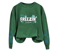Clearance Bargains Lightening Deals Oversized Sweatshirt Women Women's Vintage Santa Print Long Sleeved Merry Xmas Sweatshirt Tops Oversized Christmas Womens Presents for Christmas (Green, M)