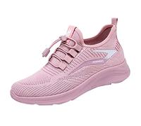 Clearance bargains Trainers for Women Wide Fit Wedge Walking Sneakers Casual Fashion Non Slip Tennis Shoes Lightweight Low Top Soft Sole Slip on Wide fit Orthopedic Shoes for Women UK Pink 5.5