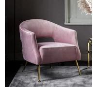 Clearance - Barletta Dusky Velvet Armchair - A220