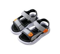 CLEARANCE Boys Sandals size 10 Kids Toddler Open Toe Summer Beach Pool Slide Shoes Lightweight Hook Loop Breathable Non Slip Sandals #001_Grey